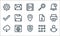 Ui line icons. linear set. quality vector line set such as user, shield, cloud computing, unlock, browser, checked, download,