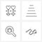 UI Set of 4 Basic Line Icons of gender; virus; woman; list; medical