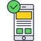 UI and UX design mobile interface icon vector