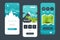 UI, UX, GUI wireframe set collection of travels app interface.