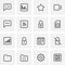 UI and UX, universal line icons set