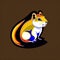 Uinta Ground Squirrel Animal Style Print Design Logo. Generative AI.