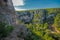 Ujevarat e Mirushes waterfall in central Kosovo, a set of beautiful cascade waterfalls and gorge behind it. Morning panorama view