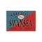 UK cities retro greetings from Swansea Vintage sign. Travel destinations theme on old rusty background.
