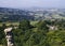 UK, Cotswolds, view from Leckhampton Hill with the top of the Devils Chimney in the foreground