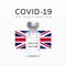 UK COVID-19 Vaccination. First Covid-19 Vaccination Campaign in the World - in the United Kingdom. Vial with COVID-19 Vaccine in