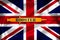 UK flag illustration with booster vaccine needle