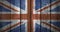 UK flag wood background