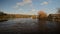 UK Flooded River in Yorkshire.