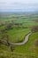 UK, Gloucestershire, Coaley Peak Viewpoint, winding road