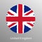 UK grunge flag. British and England national symbol. Vintage Union Jack. Vector illustration.