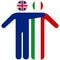 UK - Italy / friendship concept