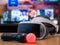 UK, Jan 2020: Sony Playstation VR headset and move wireless controller