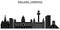 Uk. Liverpool architecture vector city skyline, travel cityscape with landmarks, buildings, isolated sights on