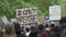 UK, London, 3/6/2020 - A large I cant breathe placard for George Floyd at a Black Lives Matter protest in Hyde Park London.