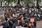 UK, London, 6/6/2020 - Thousands of  Black Lives Matter protestors marching on Parliament Square outside of the House of Commons,