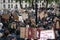 UK, London, 6/6/2020 - Thousands of  Black Lives Matter protestors marching on Parliament Square outside of the House of Commons,