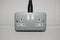 UK mains electrical socket, twin, metal industrial type