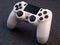 UK, March 2020: White PS4 playstation pad controller