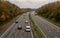 A UK motorway, with limited traffic.