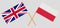 The UK and Poland. British and Polish flags