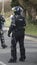 Uk Police Officers in Riot Gear