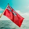 Uk red ensign the british maritime flag flown from yacht