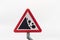 UK road warning sign  Falling or fallen rocks