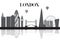 UK, Silhouette London city background. Vector Illustration.