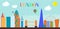 UK, Silhouette London city background. Vector Illustration.