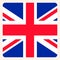 UK square flag button, social media communication sign, business