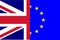 UK Union Jack and EU Euopean Flag Brexit Divorce