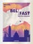 UK United Kigdom Belfast skyline city gradient vector poster