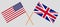 The UK and the USA. British and the United States of America flags