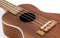 Ukelele close-up isolated on a white background