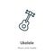 Ukelele outline vector icon. Thin line black ukelele icon, flat vector simple element illustration from editable music concept