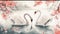 Ukiyo art two swans