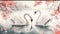 Ukiyo art two swans