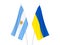 Ukraine and Argentina flags