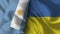 Ukraine and Argentina Realistic Flag â€“ Fabric Texture Illustration