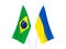 Ukraine and Brazil flags