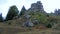 Ukraine, Carpathians, Tustan Cliff Fortress, view of the rocks and nature