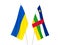 Ukraine and Central African Republic flags