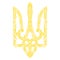 Ukraine coat of arms floral yellow