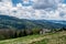 Ukraine countryside, farm in mountains