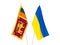 Ukraine and Democratic Socialist Republic of Sri Lanka flags