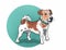Ukraine Dog Patron, jack russell terrier  Illustration on white background