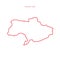 Ukraine editable outline map. Vector illustration