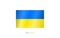 Ukraine flag background with drawing fist. Symbol of fight and protest. Blue and yellow color. Ukraine concept of