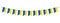 Ukraine flag garland, pennants on a rope for party, carnival, festival, celebration, Ukrainian National Holiday, bunting